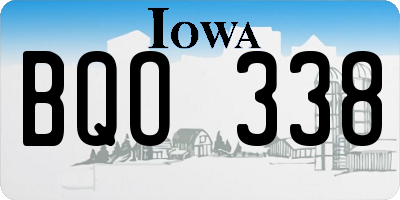 IA license plate BQO338