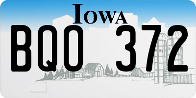IA license plate BQO372