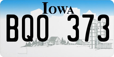IA license plate BQO373