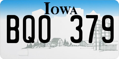 IA license plate BQO379