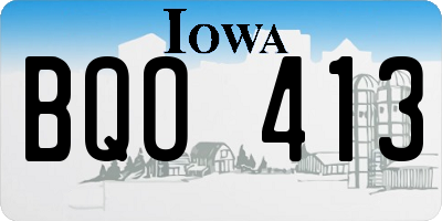 IA license plate BQO413