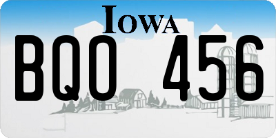 IA license plate BQO456