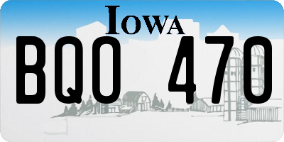IA license plate BQO470