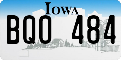 IA license plate BQO484