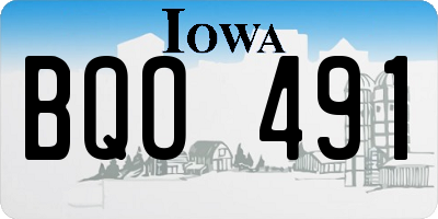IA license plate BQO491