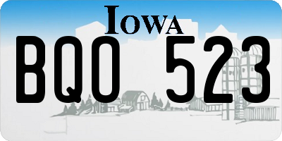IA license plate BQO523
