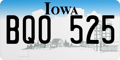 IA license plate BQO525