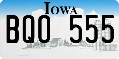 IA license plate BQO555