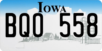 IA license plate BQO558