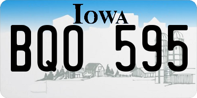 IA license plate BQO595