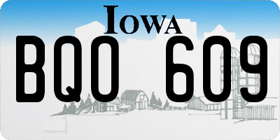 IA license plate BQO609
