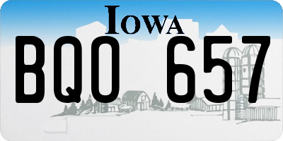 IA license plate BQO657