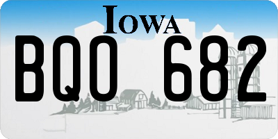 IA license plate BQO682