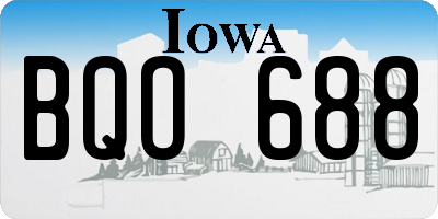 IA license plate BQO688