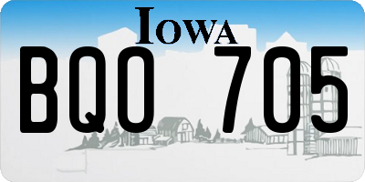 IA license plate BQO705
