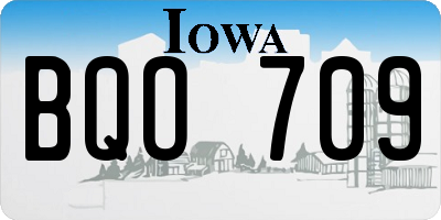 IA license plate BQO709