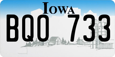 IA license plate BQO733
