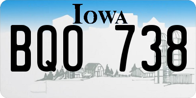 IA license plate BQO738