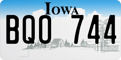IA license plate BQO744