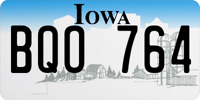 IA license plate BQO764
