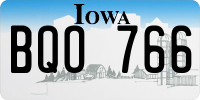 IA license plate BQO766