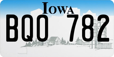 IA license plate BQO782