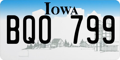 IA license plate BQO799