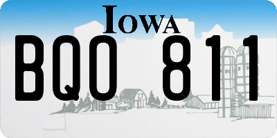 IA license plate BQO811