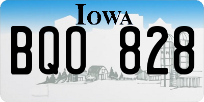 IA license plate BQO828