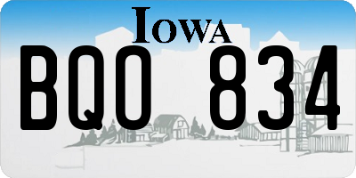 IA license plate BQO834