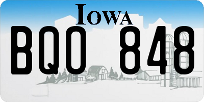 IA license plate BQO848