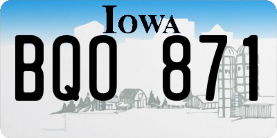 IA license plate BQO871