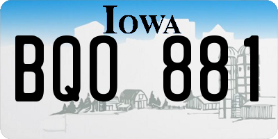 IA license plate BQO881