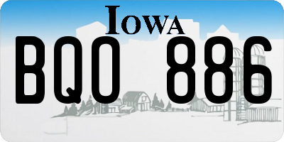 IA license plate BQO886