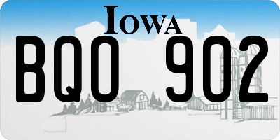 IA license plate BQO902
