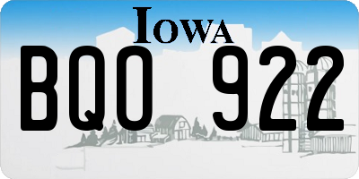 IA license plate BQO922