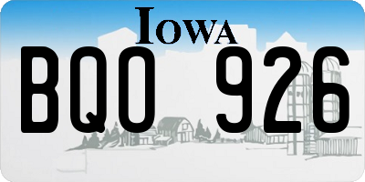 IA license plate BQO926