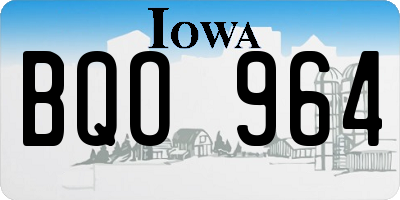 IA license plate BQO964