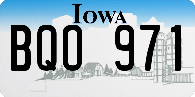 IA license plate BQO971