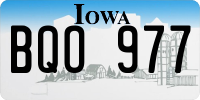 IA license plate BQO977