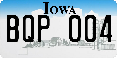 IA license plate BQP004
