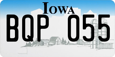 IA license plate BQP055