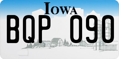 IA license plate BQP090