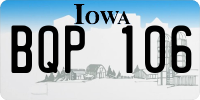 IA license plate BQP106