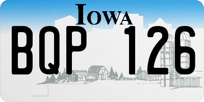 IA license plate BQP126
