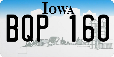 IA license plate BQP160