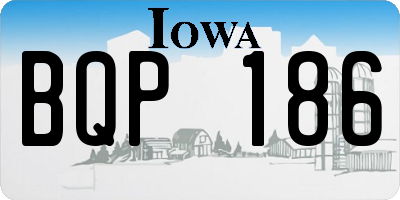IA license plate BQP186
