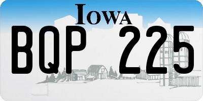 IA license plate BQP225