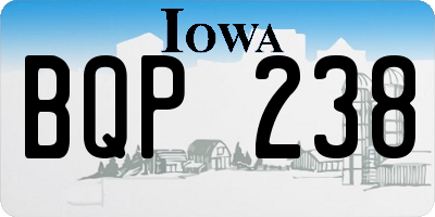 IA license plate BQP238