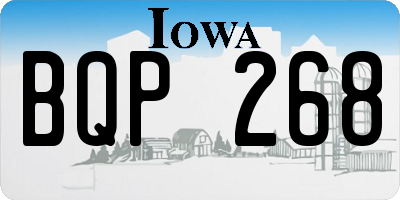 IA license plate BQP268